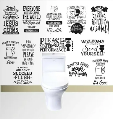 £2.49 • Buy Wall Art Stickers For Toilet, Bathroom, Removable Home Décor, Vinyl Funny Quote