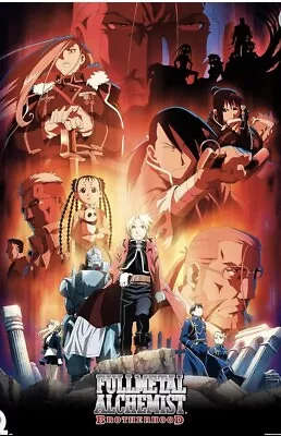 Anime Fullmetal Atchemist Brotherhood Poster 22 X 34 • $9.87