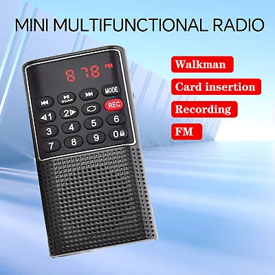 Portable Rechargeable Digital Radio Mini MP3 Music Player FM USB SD Card Speaker • $17.56