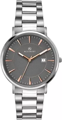 Accurist Mens Titanium Watch With Grey Dial And Titanium Bracelet 7161 • £39.99