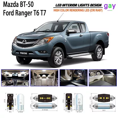 Bulbs LED Interior Light White Kit For Mazda BT-50/Ford Ranger T6 T7 Replacemet • $15.96