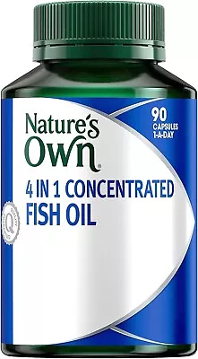 4 In 1 Concentrated Fish Oil Capsules 60 Naturally Derived Omega 3 Supports • $43