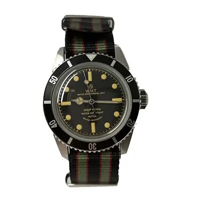 Walter Mitt Sea Bond Steel Automatic Black Vintage Diver Nato Unisex Watch • $463.74