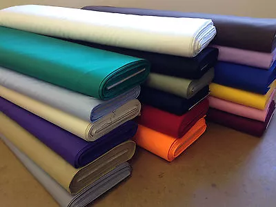 £47 • Buy PLAIN  COTTON DRILL TWILL Fabric EXTRA THICK WHITE RED PURPLE BLACK BLUE 150cms