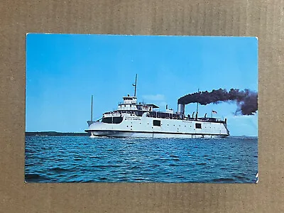 Postcard Mackinaw City St Ignace City Of Cheboygan Michigan Car Ferry Boat Ship • $3.19