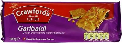 Crawfords Garibaldi Biscuits 100 G (Pack Of 12) • £18.99
