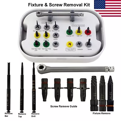 Implant Fixture Fractured Screw Removal Kit Torque Wrench Remove Guide Drill SOS • $449.99