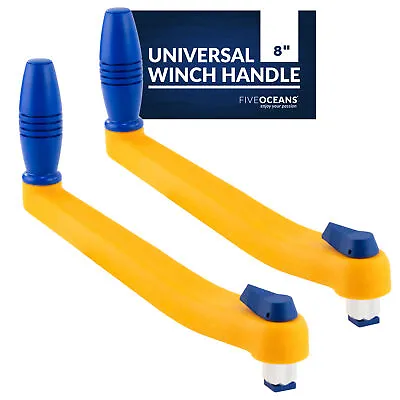 8  Locking Universal Floating Winch Handle Orange & Blue Fiberglass 2-Pack • $85