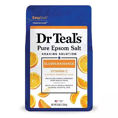 Dr Teal's Salt Soak With Pure Epsom Salt Glow & Radiance • $9