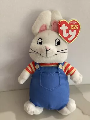 TY MAX The Rabbit (Beanie Baby From Max & Ruby) 7” NEW • $17.95