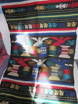 Woven Native Cloth: South America. 1960s 44  X 21  For Hanging • $45