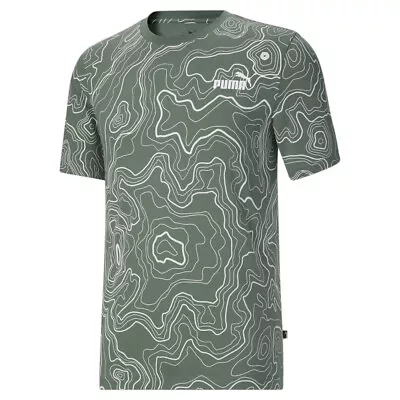 Puma Navigate Graphic Crew Neck Short Sleeve T-Shirt Mens Green Casual Tops 6791 • $12.99