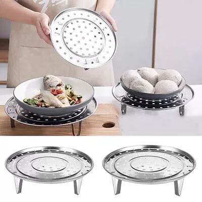 Steamer Shelf Stainless Steel Steamer Rack Pot Steaming Multifunction Tray Stand • $8.15