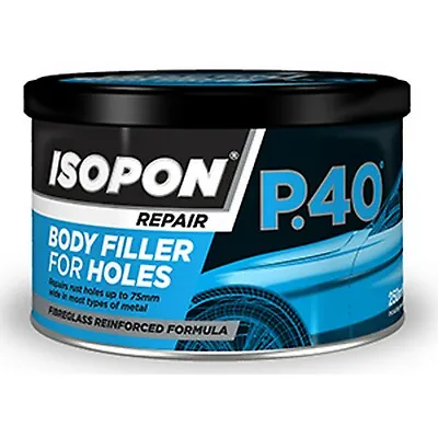 £9.99 • Buy P40 Isopon Car Body Filler Repair Paste For Holes Glass Fibre Reinforced 250ml
