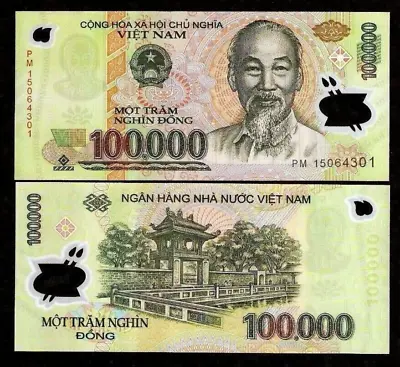 100000 Vietnamese Dong New 100000 X 1 Circulated Vietnam Currency VND US SELLER • $12.99