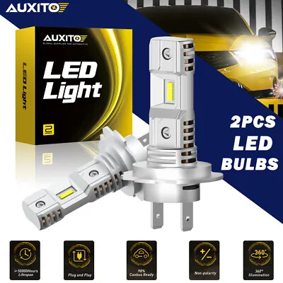 H7 LED Headlight Globes Bulbs Kit High Low Beam Bright White Lamp Canbus Free • $36.99