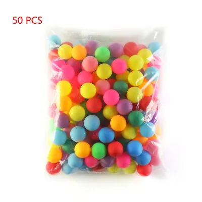 $7.81 • Buy 50 Pcs /Pack Colorful Ping Pong Balls 40MM Entertainment Table Tennis Ba-f5