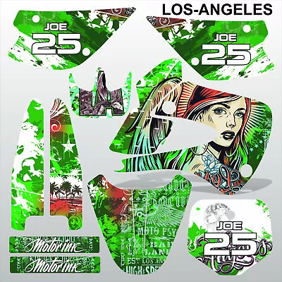 Kawasaki KX 80 1998-2000 LOS-ANGELES Motocross Racing Decals Set MX Graphics Kit • $84