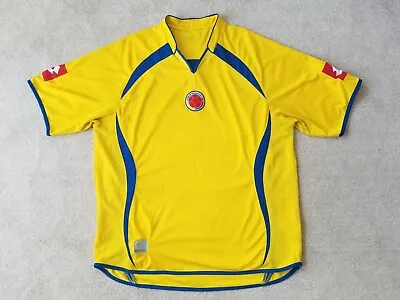 Men's Lotto Colombia National Team 2007-2008 Home Football Shirt In Size XL • £32.99