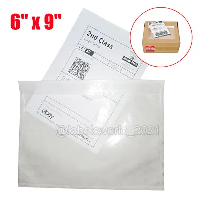 6  X 9  Clear Packing List Invoice Shipping Label Self Envelopes Pouches Bag USA • $108.01