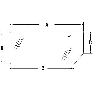 Glass 82000485 Fits Ford New Holland 4835 • $90.78