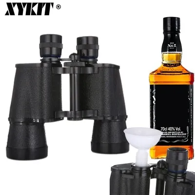 Binoculars Flask 0.5l Travel Hip Flask Portable Outdoor Water Bottle Whisky Pot • £26.39