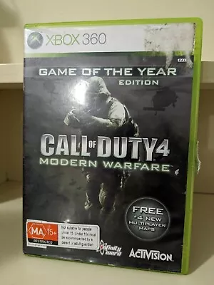 Call Of Duty 4 Modern Warfare Game Of The Year Edition Xbox 360 Game PAL • $8.80