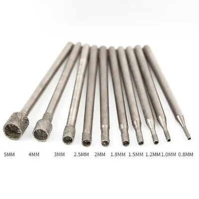 0.8-5mm Diamond Burr Core Drill Bits Engraving For Glass Tile Dremel Rotary Tool • $2.29