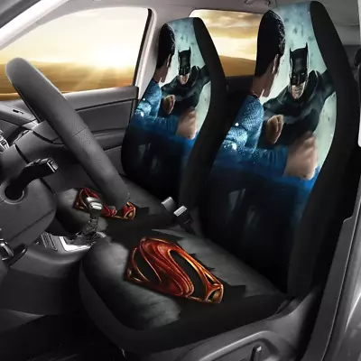 Fight Batman Vs Superman Car Seat Covers. Cartoon Gift • $54.99