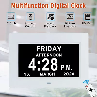 2023 NEW LCD Digital Alarm Clock Calendar Datetime Memory Loss Dementia Elderly • £33.49
