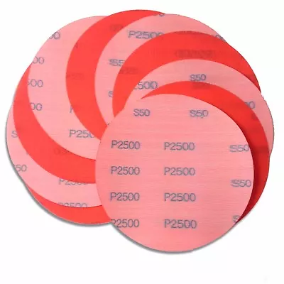 6  10 Pack 2500 Grit Waterproof Hook And Loop Film Sanding Discs - Wet Sand Auto • $15.19