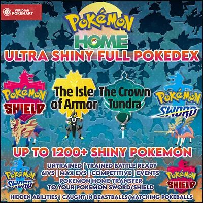 $9.99 • Buy ✨Shiny Galar Pokedex | Pokemon Sword & Shield |✨Ultra Shiny 6IVs | Crown Tundra 
