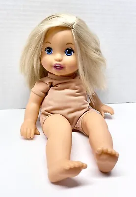 Fisher Price Mattel 14  Little Mommy Baby Toddler Doll 2011 Blonde Hair Blue Eye • $10.99