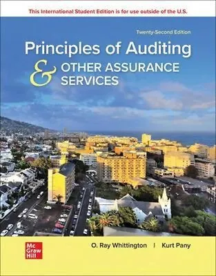 $100.33 • Buy ISE Principles Of Auditing & Other Assurance Services By Ray Whittington: New