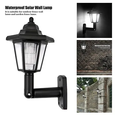 Outdoor Solar Powered Wall Lantern LED Lights Garden Pathway Landscape Lamp • $8.20