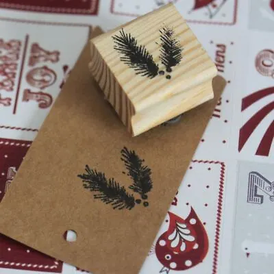 East Of India Fir Tree Rubber Stamp - Christmas Craft Xmas Scrapbook • £3.74