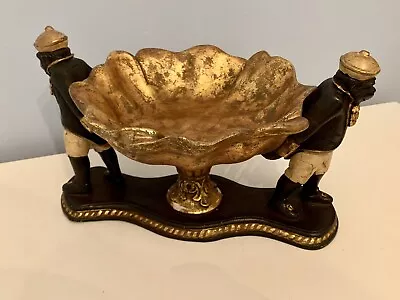 Monkey Butlers Gold Compote Keys Trinket Bowl Decor Cement/Clay Statue Display • $249