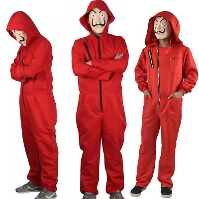 Salvador Dali La Casa De Papel Money Heist Cosplay Costume Jumpsuit For Adults • £11.29