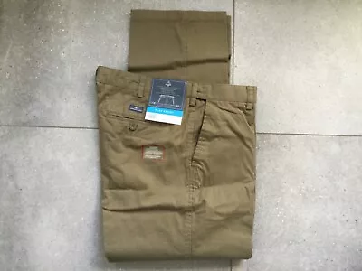£15 • Buy ATLANTIC BAY Original Chino Classic Fit Flat Front Active Waistband 36R Green