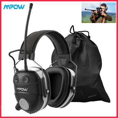 Mpow Bluetooth AM/FM Radio  NRR 29dB Ear Defender Hearing Protection Ear Muffs • £43.60