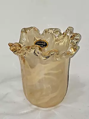 Murano Art Glass Lavorazione Vase 5  • $15