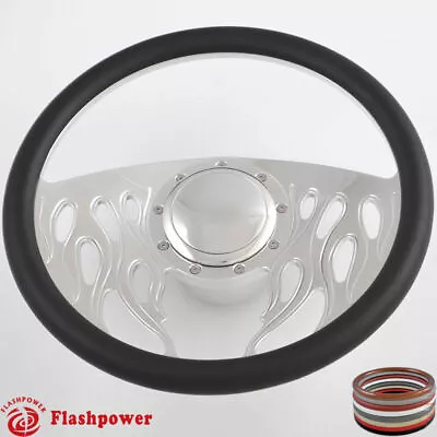 14  Billet Aluminum 9 Hole Steering Wheel Kit W/ Horn Button & Adapter • $185.50