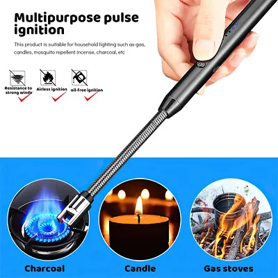 Electric Lighter Arc USB Rechargeable Candle BBQ Electronic Windproof Kitchen • $9.99