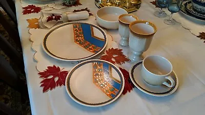 8 Place Settings Indian Feast Mikasa Teepee Biscuit Whole Wheat Goblets (67 Pcs) • $475