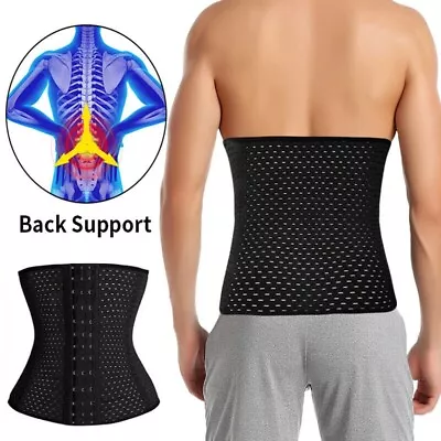 Men Body Shaper Waist Training Corsets Shapewear Waist Shaper Tummy Control Belt • $7.99