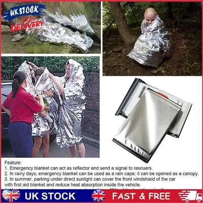 Emergency Blanket Waterproof Survival Insulation Blanket Multipurpose For Hiking • £5