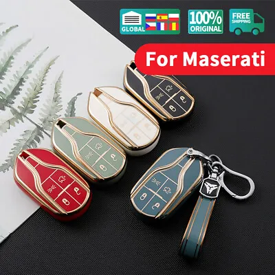 For Maserati Ghibli Levante Quattroporte 4 Button Remote Key Fob Cover Case TPU  • $10.99
