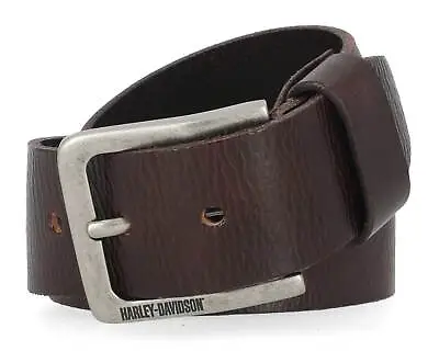 Harley-Davidson Men's Embossed H-D Logo Genuine Leather Belt - Matte Brown • $69.95