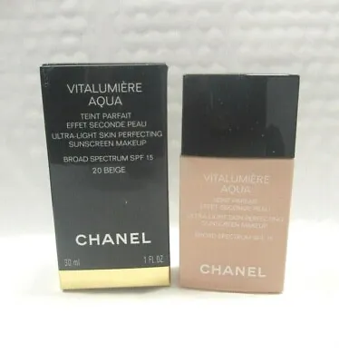 Chanel Vitalumiere Aqua Perfecting Spf 15 Teint 100% Authentic You Choose New • $42.99