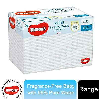 Huggies Pure Extra Care Fragrance-Free Baby Wipes With 99% Pure Water • £12.49